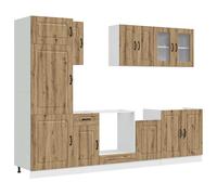 Kitchen Cabinet Set 8 Piece Cupboard Storage Cabinet Engineered Wood vidaXL