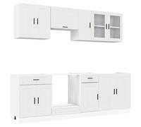 vidaXL 8 Piece Kitchen Cabinet Set Porto White Engineered Wood