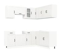 Kitchen Cabinet Set Highboard Cabinet Storage Cupboard Engineered Wood vidaXL