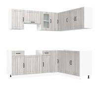 Kitchen Cabinet Set Highboard Cabinet Storage Cupboard Engineered Wood vidaXL