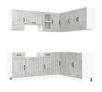 Kitchen Cabinet Set Highboard Cabinet Storage Cupboard Engineered Wood vidaXL