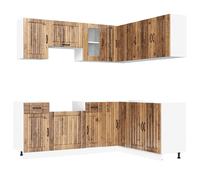 Kitchen Cabinet Set Highboard Cabinet Storage Cupboard Engineered Wood vidaXL