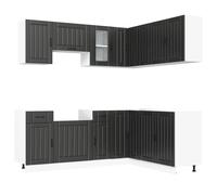 Kitchen Cabinet Set Highboard Cabinet Storage Cupboard Engineered Wood vidaXL