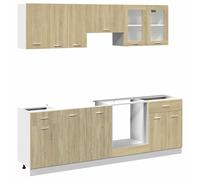 8 Piece Kitchen Cabinet Set Lyon Engineered Wood