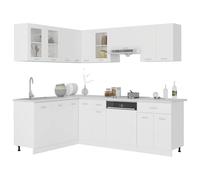 (old wood) vidaXL Kitchen Cabinet Set 11 Piece with Worktop White with/without Worktop