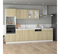 Kitchen Cabinet Set Lyon Sonoma Oak 80 x 46 x 81.5 cm Engineered Wood Set of 7