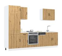 Kitchen Cabinet Set White Engineered Wood 7pc Sink Base 80x46x81.5cm incl 7pcs