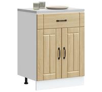 Kitchen cabinet Sonoma Oak 60x46x81.5cm Engineered Wood 4-Door Storage Unit Slim