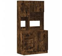 vidaXL Kitchen Cabinet Storage Cabinet Cupboard Smoked Oak Engineered Wood