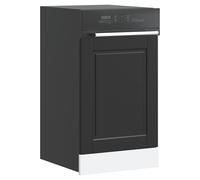 Kitchen Cabinet Wall-Mounted Black Engineered Wood Slim 45x1.5x67 cm Storage Kit