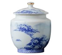 Kitchen Canisters Ceramic Large Tea Jar Kitchen Storage Jar Food Sealed Jar Home Ceramic Container Storage Jar Tea Storage Containers(Medium)