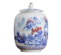 Kitchen Canisters Ceramic Large Tea Storage Jar Coffee Food Sealed Jar Kitchen Canisters Ceramic Food Storage Jar Tea Storage Containers(Large)