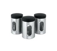 Addis 508453 Deluxe 3 Pack Canisters-Stainless Steel, 1.4L