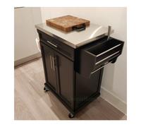 Kitchen Cart Island Butchers Block Table Trolley Storage Cabinet Cupboard Unit