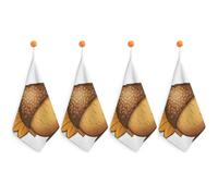 Kitchen Cartoon Acorn Hand Towels with Hanging Loops, Highly Absorbent & Quick Drying Towels for Kitchen Bathroom, Microfiber Cleaning Cloth, Dish Towel, Tea Towel Decorative, Dish Rag(12x12)
