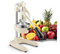 Kitchen Cast-Iron Orange Juice Squeezer - Easy-to-Clean, Professional Citrus Juicer - Durable Stainless Steel Lemon Squeezer - Sturdy Manual Citrus Press & Orange Squeezer (White)