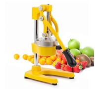 Kitchen Cast-Iron Orange Juice Squeezer - Easy-to-Clean, Professional Citrus Juicer - Durable Stainless Steel Lemon Squeezer - Sturdy Manual Citrus Press & Orange Squeezer (Bright Yellow)