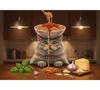 Kitchen Cat 1000 Piece Jigsaw Puzzles for Adults, Colourful, Challenging & Brainteasing Adult puzzles 1000 Pieces Food, Fun jigsaws for The Whole Family 30x20 inch