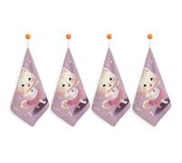 Kitchen Cat Dances to Music Hand Towels with Hanging Loops, Highly Absorbent & Quick Drying Towels for Kitchen Bathroom, Microfiber Cleaning Cloth, Dish Towel, Tea Towel Decorative, Dish Rag(12x12)