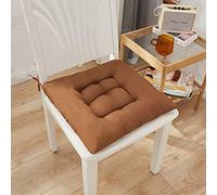 Kitchen Chair Cushions, Plush Chair Pad for Kitchen Dining Room Office, Removable Tie On For Garden Kitchen Office Home(light coffee)