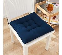 Kitchen Chair Cushions, Plush Chair Pad for Kitchen Dining Room Office, Removable Tie On For Garden Kitchen Office Home(navy blue)