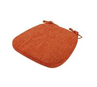 Kitchen Chair Cushions Set Of 4 with Ties, Chair Pads for Dining Chairs Farmhouse, 4.5cm/1.8in Extra Thick Memory Foam Kitchen Chair Seat Pads Not Deform Wearable for Long Time Use Orange
