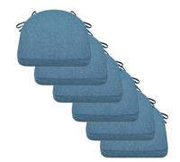 Kitchen Chair Cushs with Ties Set of 2/4/6 table & NonSlip Washable Trapezoid Seat Pads 40x40/45x45cm for Dining & GarBlack