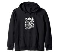 Kitchen Chaos Coordinator Funny Cooking Quote Zip Hoodie