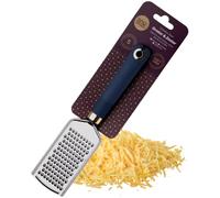 Kitchen Cheese Grater with Handle - Stainless Steel Construction. Dishwasher Safe. Zester for Hard Cheese, Lemon, Lime, Chocolate, Nutmeg, Garlic & Ginger. 5 Year Guarantee. Blue and Gold Design.
