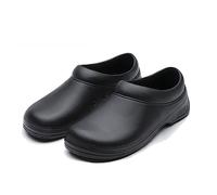 Kitchen Chef Shoes for Unisex, Waterproof Food Service Restaurant Non Slip Trainers, Non Slip Safety Work Shoes, for Hospital Garden Work Clogs Shoes (Color : Black, Size : 6.5 UK)