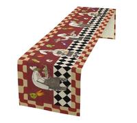 Kitchen Chef Table Runner,Funny Fat Chef Cooking Theme Table Cloth for Home Kitchen Dining Party Indoor Outdoor Decoration 13x36 Inch