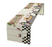 Kitchen Chef Table Runner,Retro Country Farmhouse Red Wine Table Cloth for Home Kitchen Dining Party Indoor Outdoor Decoration 13x90 Inch