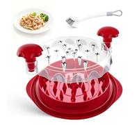 Kitchen Chicken Breast Shredder Tool, 10 in Food Shredder Twister Gadgets, with Handle Transparent Lid Cabbage Shredder, Anti-Slip, Heat Resistant