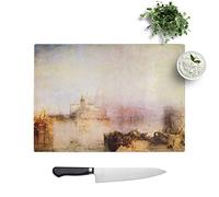 Kitchen Chopping Board Glass - J.M.W. Turner (Joseph Mallord William Turner) St Pauls Cathedral - Textured Worktop Saver Cutting Board - Heat Resistant, Shatterproof and Hygenic - 39 x 28.5 cm
