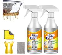 Kitchen Cleaner Aibo, High Volume Powerful Kitchen Foam Cleaner, All Purpose Cleaner Spray Heavy-Duty Degreaser, Multi Purpose Foam Cleaner Spray For Pots, Countertops, Stoves, Ovens(500ml, 2 PCS)