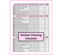 Kitchen Cleaning Checklist: Kitchen Cleaning Log Book for Food Businesses, Restaurants, Bars, Caterers, Commercial Kitchen with Daily and Weekly ... Checklist, and Quarterly Cleaning Checklist