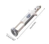 Kitchen clip with silicone tips for anti scalding, designed to hold hot plates and steamed egg bowls safely with ergonomic handle and secure locking (White gray)