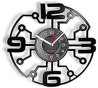 Kitchen Clocks Vintage Vinyl Large Numbers Wall Clock Modern Futuristic Wall Art Wall Clock Housewarming Clock