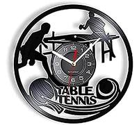 Kitchen Clocks Wall 30cm Wall Clock Silent Table Tennis Wall Clock Table Tennis Club Wall Sign Home Ping Pong Vintage Watch Clock Sport Clock Mechanism