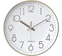 Kitchen Clocks Wall Clock 12 Inch 30cm Silent Radio Controlled Digital For Living Room Kitchen (Black) Rose Gold White Clock