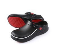 Kitchen Clogs for Chef Men Women Lightweight Non-Slip Waterproof EVA Rubber Garden Nursing Shoes Work Mules Footwear Black