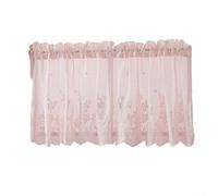 Kitchen coffee curtain small polyester, balancing privacy and natural light, designed to reFor Fresh kitchen interiors with a lively pattern (Pink)