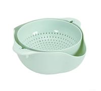 Kitchen Colander Set with Handle, Strainer Basket for Washing Fruits(Green)