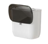 Kitchen Compost Bin For Counter Top, Wall Mounted Waste Bin, Hanging Bathroom Trash Can With Lid For Under Cupboard, Under Sink Cabinet Door Installation In Kitchen Bedroom& Office, White