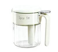 Kitchen Condiment Box - 400ml Multi-Functional Storage Box | Glass Lidded Seasoning Container - for Sugar Salt Pepper Sesame Vinegar Meal Prep Dish Serving Restaurant Catering Truck