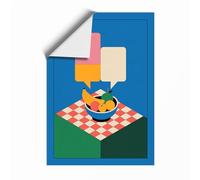 Kitchen Conversation Modern Unframed Wall Art Print A4 (29.7×21cm), Wall Decor for Living Room, Bedroom, Office & Home, Art Gift