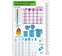 Kitchen Conversion Chart Metal Tin Sign - Imperial & Metric To Standard Decor Cooking Measurements for Food Recipe Baking Tools Cookbook Accessories 8"x12"