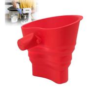 Kitchen Cook Aid Flour Funnel Attachment, Foldable Stand Mixer Accessories, 5-Quart Tilt-Head Silicone Mixers Funnels Attachments, Flour Funnel for Kitchen Cook Aid Mixer (Red)