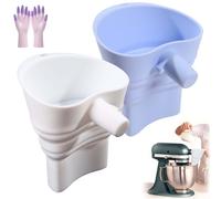 Kitchen Cook Aid Flour Funnel Attachment, Foldable Stand Mixer Accessories, Flour Funnel for Kitchen Cook Aid Mixer, Anti-Spill for Baking Cooking Powder Sugar Egg Liquid (2pcs-3)