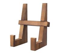 Kitchen Cookbook Shelf - 12 x 12 x 22.5 cm, Rustic Wooden Book Stand on the Worktop, Adjustable Cookbook Holder for Kitchen Counter, Recipe and Display Stand in Country House